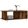 Table basse chêne fumé 90x50x40 cm bois d'ingénierie 