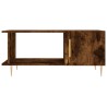 Table basse chêne fumé 90x50x40 cm bois d'ingénierie 
