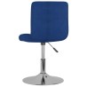 Chaises pivotantes à manger lot de 4 bleu tissu 