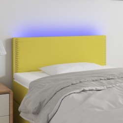 Tête de lit à LED Vert 100x5x78/88 cm Tissu 