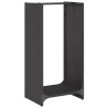 Portant de bois chauffage noir 40x30x80 cm 