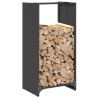 Portant de bois chauffage noir 40x30x80 cm 