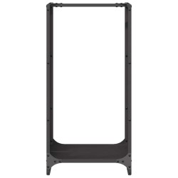 Portant de bois chauffage noir 40x30x80 cm 