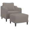 Fauteuil avec repose-pied Taupe 60 cm Tissu 