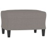 Fauteuil avec repose-pied Taupe 60 cm Tissu 