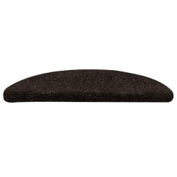 Tapis d'escalier autocollant 20 pcs marron foncé 56x17x3 cm 