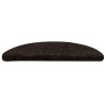 Tapis d'escalier autocollant 20 pcs marron foncé 56x17x3 cm 