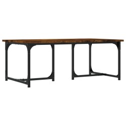 Table basse Chêne fumé 90x50x35 cm Bois d'ingénierie 