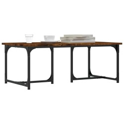 Table basse Chêne fumé 90x50x35 cm Bois d'ingénierie 