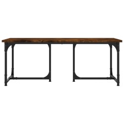 Table basse Chêne fumé 90x50x35 cm Bois d'ingénierie 