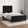 Cadre de lit sans matelas noir 120x190 cm velours 