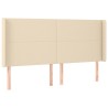 Tête de lit à LED Crème 183x16x118/128 cm Tissu 