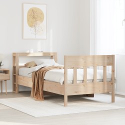 Cadre de lit sans matelas 100x200 cm bois massif de pin 