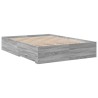 Cadre de lit avec tiroirs sans matelas sonoma gris 120x190 cm 