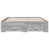 Cadre de lit avec tiroirs sans matelas sonoma gris 120x190 cm 