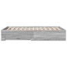 Cadre de lit avec tiroirs sans matelas sonoma gris 120x190 cm 
