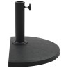 Socle demi-rond de parasol Polyrésine 9 kg Noir 