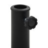 Socle demi-rond de parasol Polyrésine 9 kg Noir 