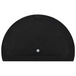 Socle demi-rond de parasol Polyrésine 9 kg Noir 