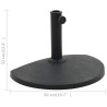 Socle demi-rond de parasol Polyrésine 9 kg Noir 