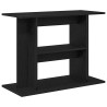 Support pour aquarium chêne noir 80x35x60cm bois d'ingénierie 