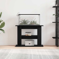 Support pour aquarium chêne noir 80x35x60cm bois d'ingénierie 
