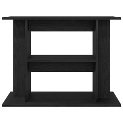 Support pour aquarium chêne noir 80x35x60cm bois d'ingénierie 