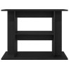 Support pour aquarium chêne noir 80x35x60cm bois d'ingénierie 