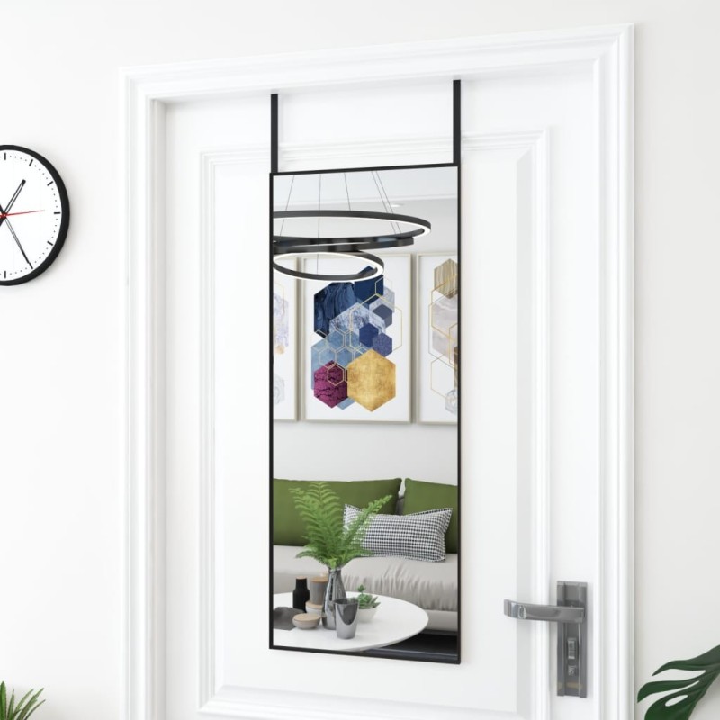 Miroir de porte Noir 40x100 cm Verre et aluminium Miroir de porte Noir 40x100 cm Verre et aluminium