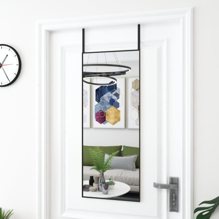 Miroir de porte Noir 40x100 cm Verre et aluminium 