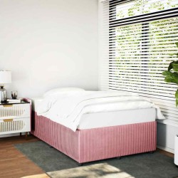Cadre de lit sans matelas rose 120x200 cm velours 