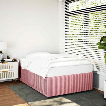 Cadre de lit sans matelas rose 120x200 cm velours 