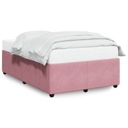 Cadre de lit sans matelas rose 120x200 cm velours 
