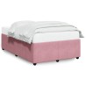 Cadre de lit sans matelas rose 120x200 cm velours 