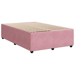 Cadre de lit sans matelas rose 120x200 cm velours 