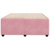 Cadre de lit sans matelas rose 120x200 cm velours 