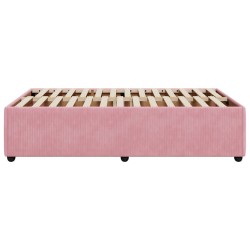 Cadre de lit sans matelas rose 120x200 cm velours 