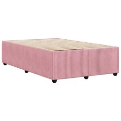 Cadre de lit sans matelas rose 120x200 cm velours 