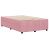 Cadre de lit sans matelas rose 120x200 cm velours 