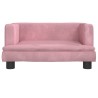 Canapé pour enfants rose 60x40x30 cm velours 