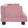 Canapé pour enfants rose 60x40x30 cm velours 