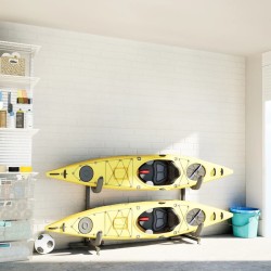 Porte-kayak pour 2 kayaks 250x57x127,5 cm acier 