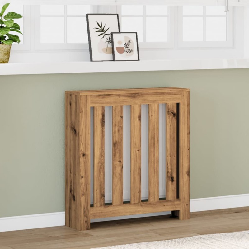 Cache-radiateur chêne artisanal 78x20x82 cm bois d'ingénierie Cache-radiateur chêne artisanal 78x20x82 cm bois d'ingénierie