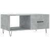 Table basse gris béton 90x50x40 cm bois d'ingénierie 