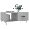 Table basse gris béton 90x50x40 cm bois d'ingénierie 