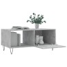 Table basse gris béton 90x50x40 cm bois d'ingénierie 