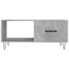 Table basse gris béton 90x50x40 cm bois d'ingénierie 