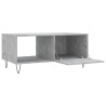 Table basse gris béton 90x50x40 cm bois d'ingénierie 