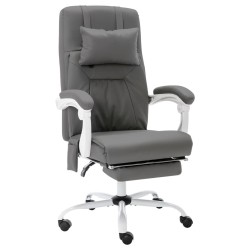 Chaise de bureau de massage Gris Similicuir 