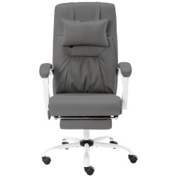 Chaise de bureau de massage Gris Similicuir 